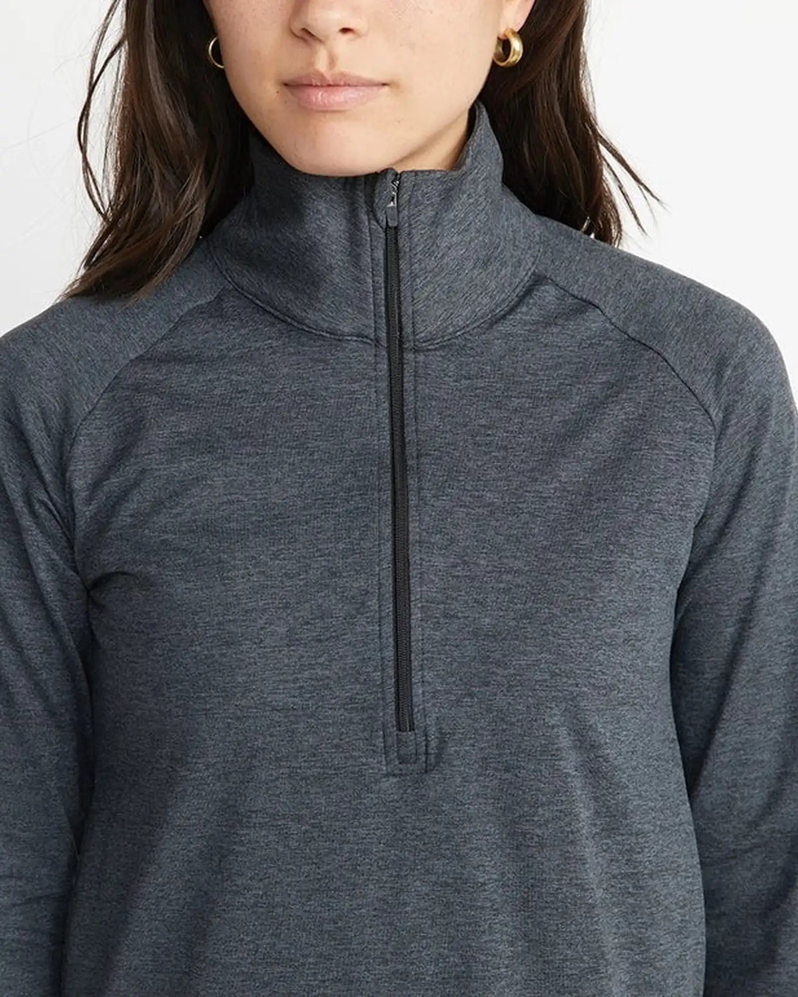 Custom women's sport quarter zip pullover jacket - 1